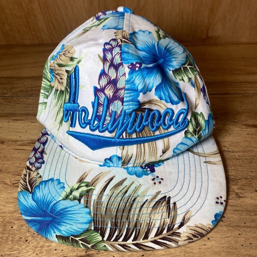 Hollywood Snapback Hawaiian Flower Beach Hat Cap California Flat Brim Surf Adult